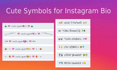 Cute Symbols for Instagram Bio