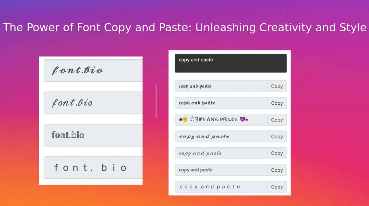The Power of Font Copy and Paste: Unleashing Creativity and Style